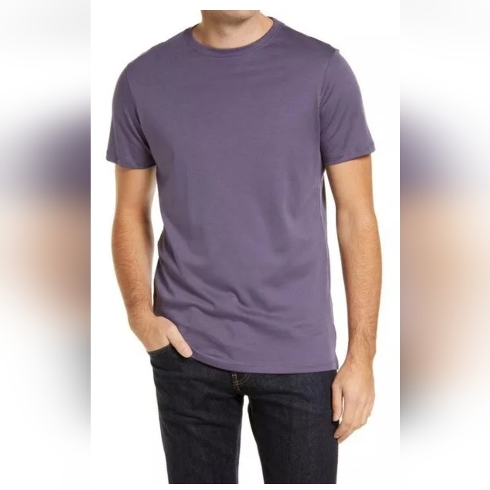 Robert Barakett  Mens crew neck Shirt Size Large purple